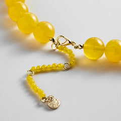Mini Jane Beaded Necklace - Citrine