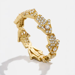 18K Gold Hamsa Pavé Ring - Hamsa
