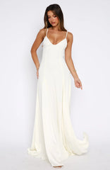 Afterparty Elegance Maxi Dress Off White