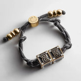 Block Party Varsity Number Custom Bracelet - Onyx Double Digit