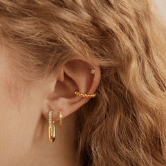 18K Gold Pisa Ear Cuff - Gold