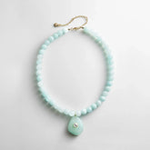 Jamie Semi-Precious Beaded Necklace - Light Turquoise/Jade