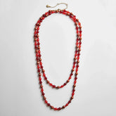 Charlotte Beaded Necklace - Red Jasper