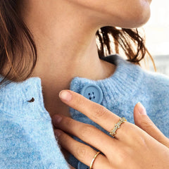 18K Gold Hamsa Pavé Ring - Hamsa