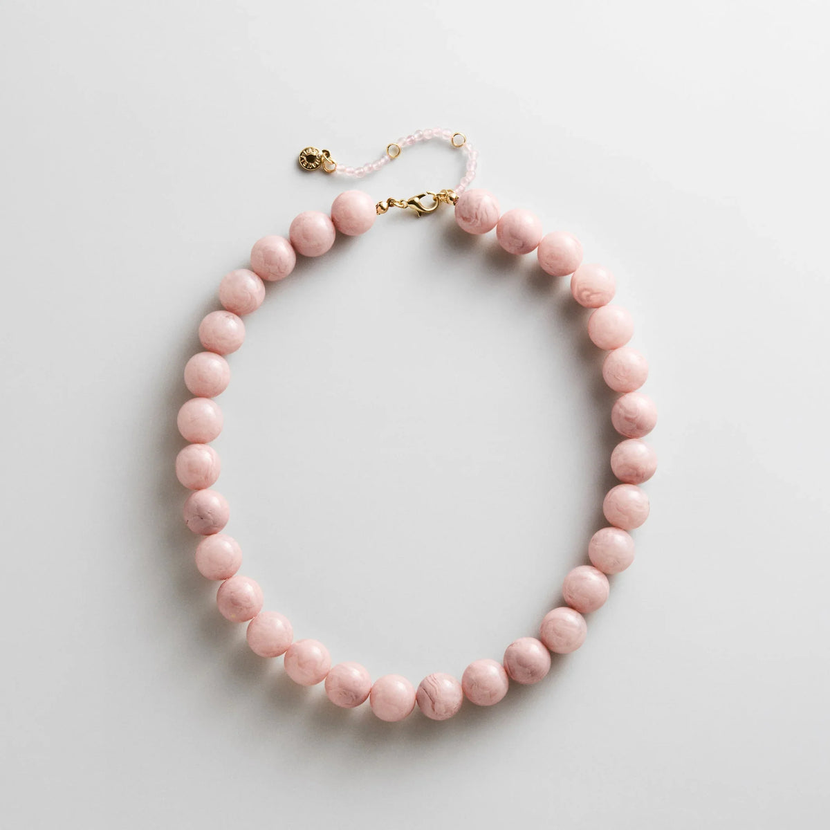Mini Jane Beaded Necklace  - Mauve Bead