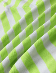 Square Neckline Striped Knitted Top