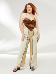 Patchy Wide Leg Trousers