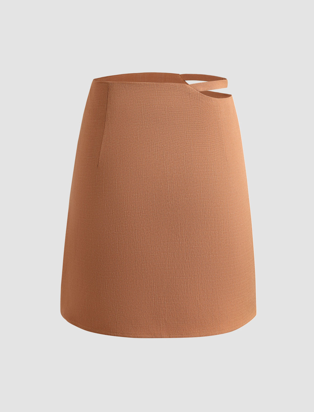 Light Brown Waist Cut Out Skirt