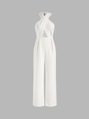 Solid Criss Cross Jumpsuit