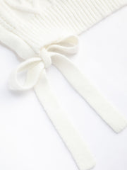 Solid Cable Knit Crop Vest
