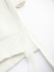Solid Cable Knit Crop Vest