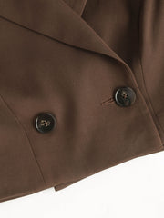 Solid Collar Crop Blazer