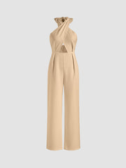 Solid Criss Cross Jumpsuit
