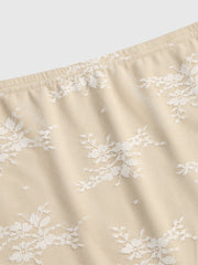 Sheer Lace Split Mini Skirt