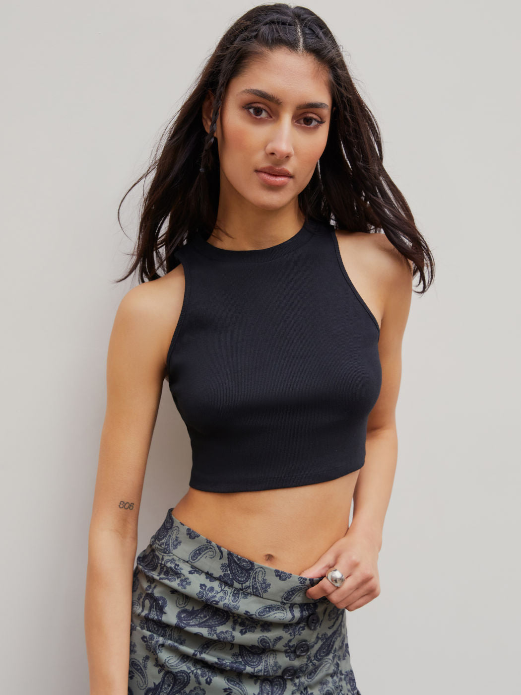 Solid Crop Tank Top