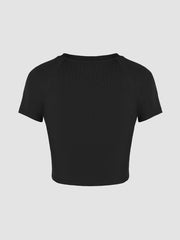 Jersey Ruched Crop Tee