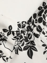 Floral V-neck Knotted Mini Dress