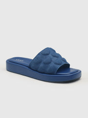 Faux Leather 3D Heart Slide Sandals