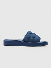 Faux Leather 3D Heart Slide Sandals