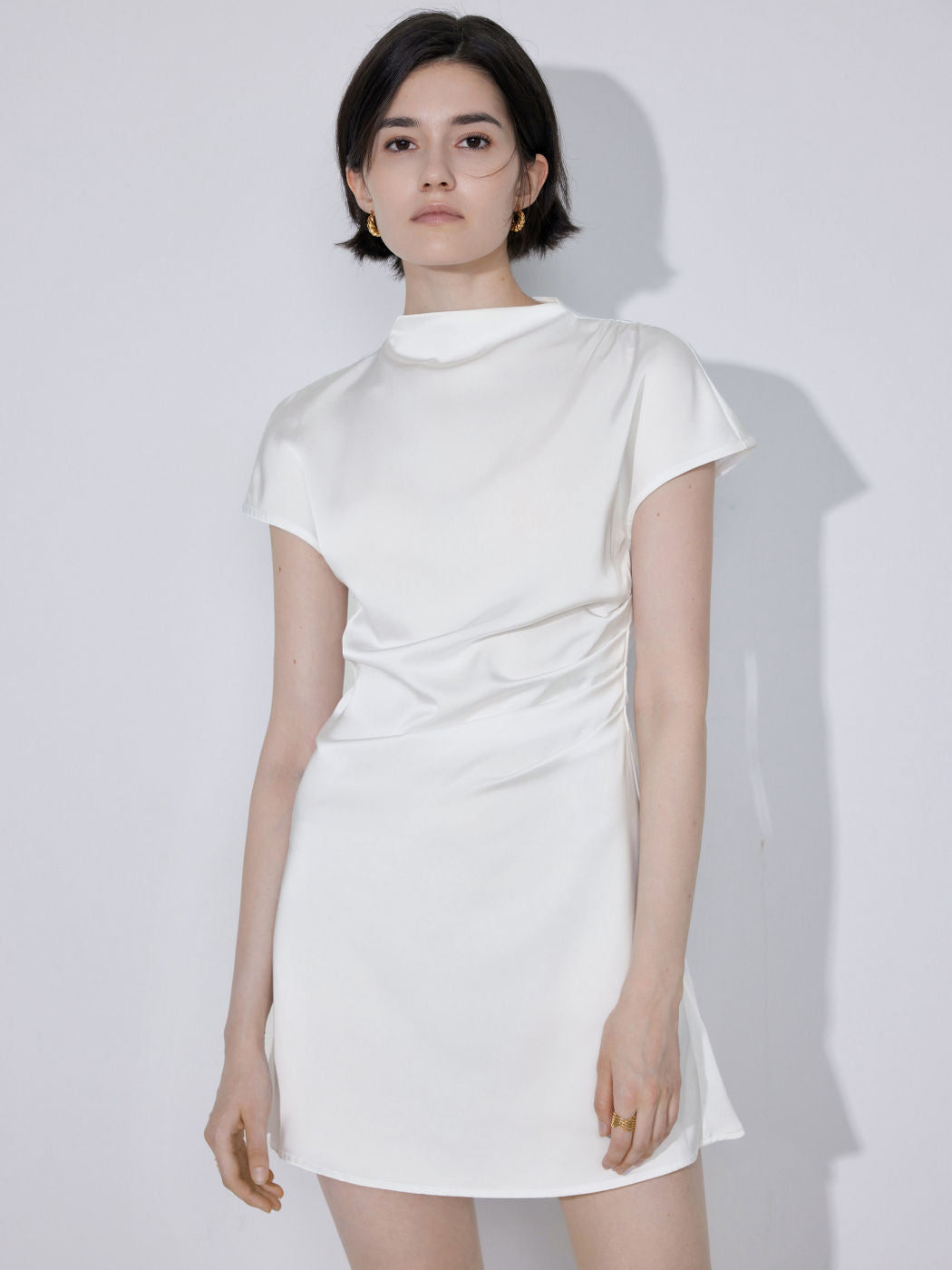 Cut Out Ruched Mini Dress