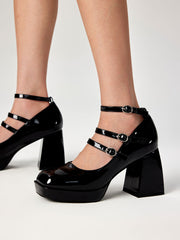 Chunky Heeled Mary Jane Shoes