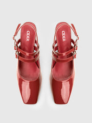 Point Toe Slingback Chunky Heels