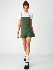 Knotted Pocket Wide Leg Romper