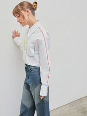 Collar Solid Pocket Long Sleeve Blouse
