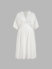 V-neck Ruched Ruffle Maxi Dress Curve & Plus
