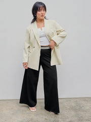 Notched Collar Pocket Blazer Curve & Plus