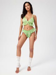 Solid Floral Lace Brief