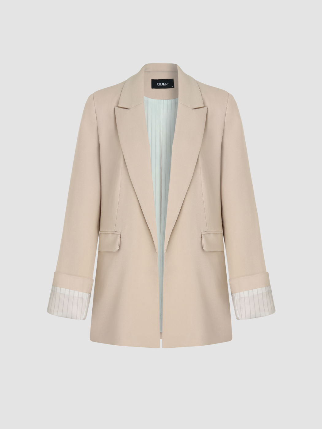 Woven Blazer With Pocket