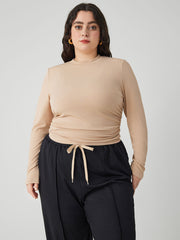 Round Neckline Top With Trousers Set Curve & Plus