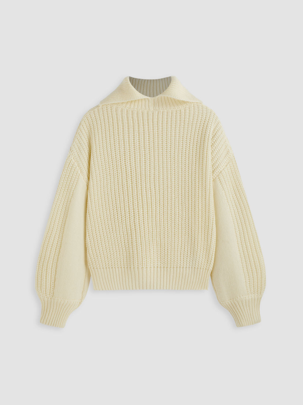 Polo Solid Knitted Long Sleeve Top