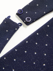 Cowl Neck Polka Dot Ruched Crop Top