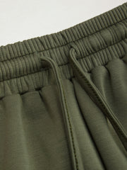 Elastic Waist Drawstring Pocket Tapered Sweatpants Curve & Plus