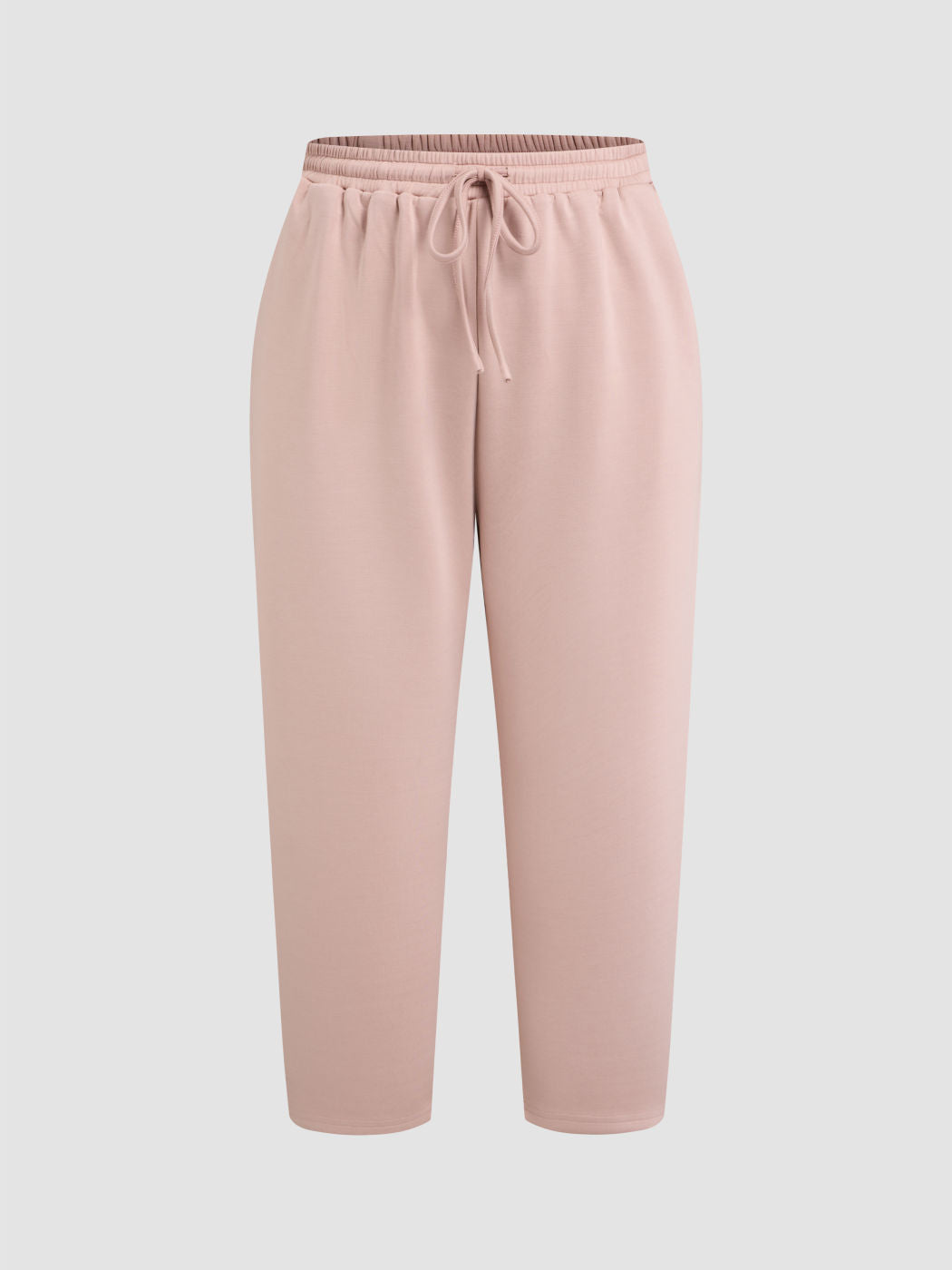 Elastic Waist Drawstring Pocket Tapered Sweatpants Curve & Plus