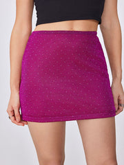 Sequin Low Rise Mini Skirt