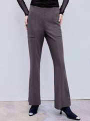 Jersey Low Rise Pocket Flared Trousers