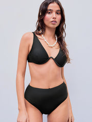 Shaping Solid Underwire Ruched Bikini Swimsuit