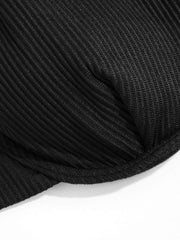 V-neck Solid Underwire Cheeky Bikini Swimsuit