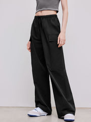 Cargo Knotted Pocket Wide Leg Trousers