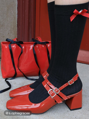 Point Toe Slingback Chunky Heels