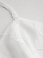 Jacquard Halter Neckline Solid Maxi Dress