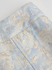 Low Rise Abstract Zipper Mini Skirt