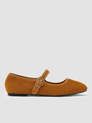 CORDUROY MARY JANE FLATS