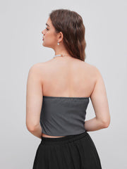 Solid Bowknot Tube Top