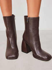 Thick High Heel Ankle Boots