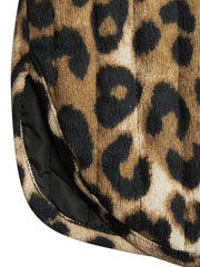 Corduroy Leopard Tie Front Vest Curve & Plus