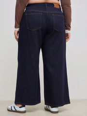 Cider Denim Mid Rise Pocket Baggy Jeans Curve & Plus